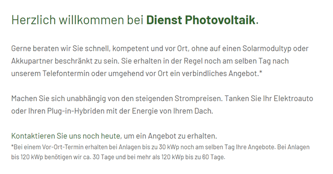 Photovoltaik & Solar  in 73527 Täferrot - Utzstetten, Tierhaupten und Rehnenmühle